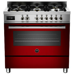 Bertazzoni Professional Series 90cm Dual Fuel Single Range Cooker Red